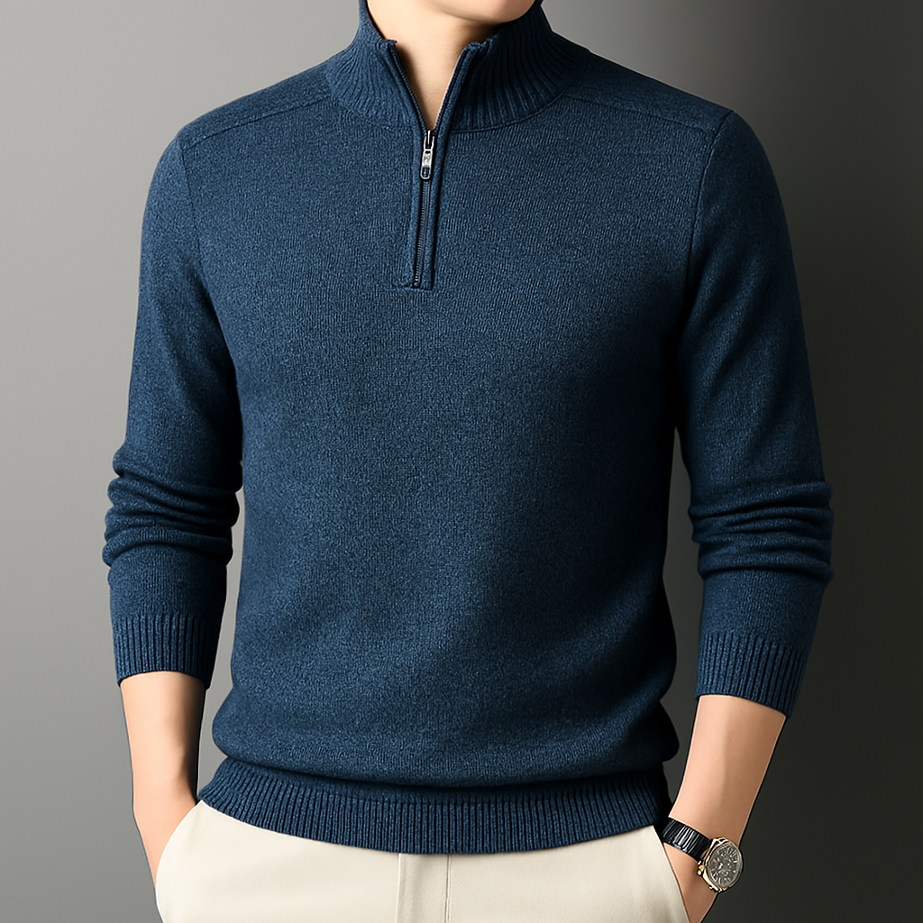 Robert | Men's Wool Blend Quarter-Zip Sweater