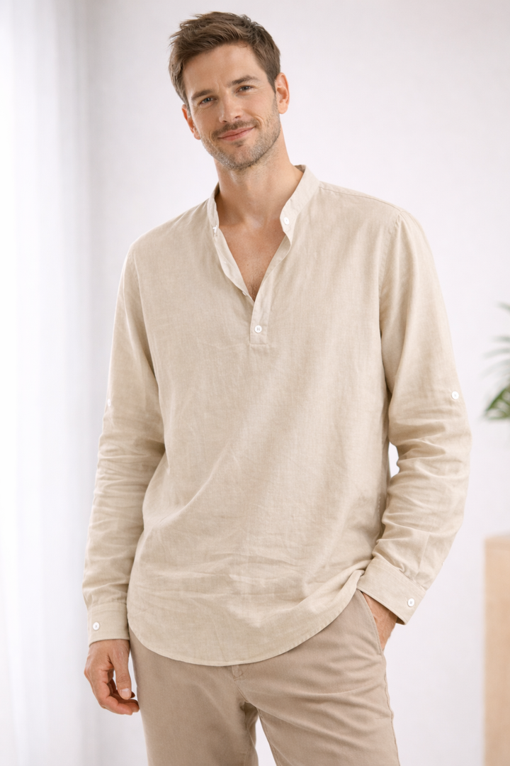 Men's Elegant Collared Shirt-The Yellow Prime