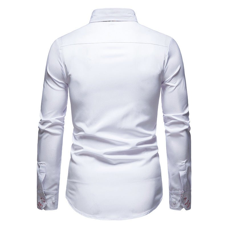 Christopher | Men's Dress Shirt with Floral Cuff Design-The Yellow Prime