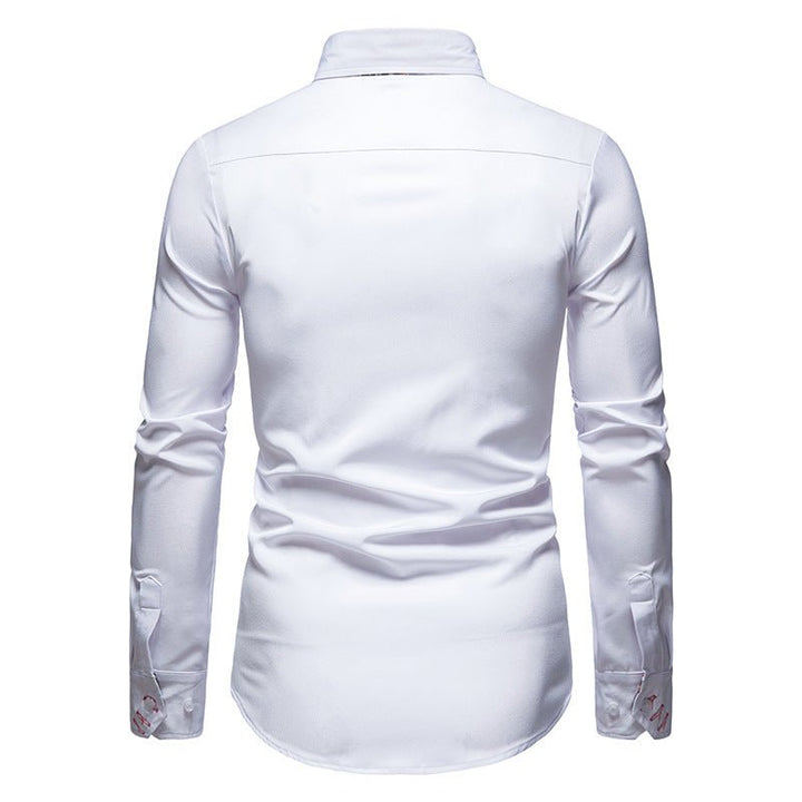 Christopher | Men's Dress Shirt with Floral Cuff Design-The Yellow Prime