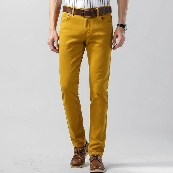 Christopher | Men's Regular Fit Straight Leg Pants-The Yellow Prime