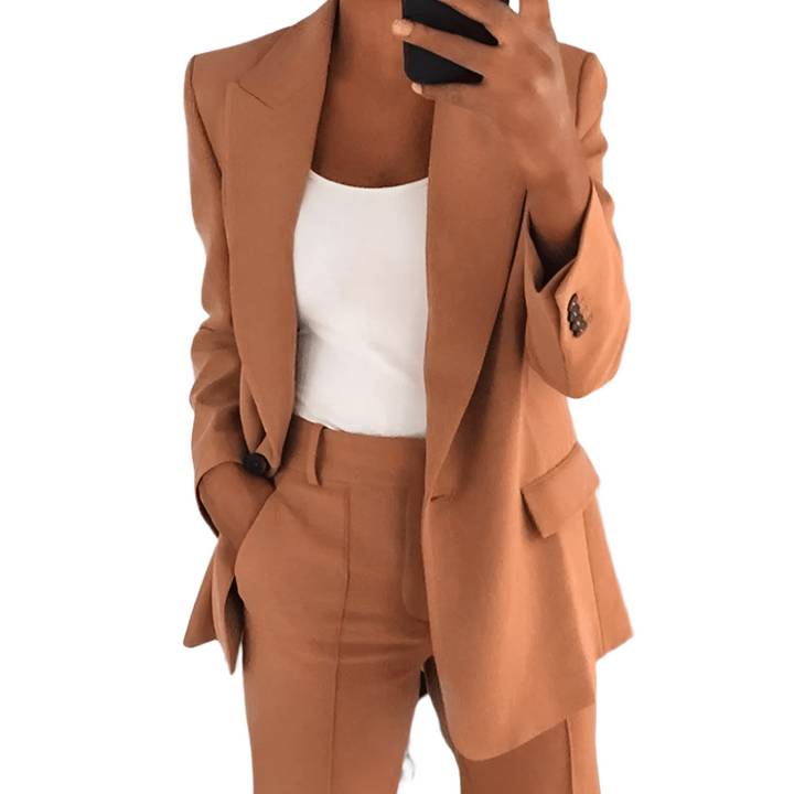 Women's Elegant Clean Silhouette Suit-The Yellow Prime
