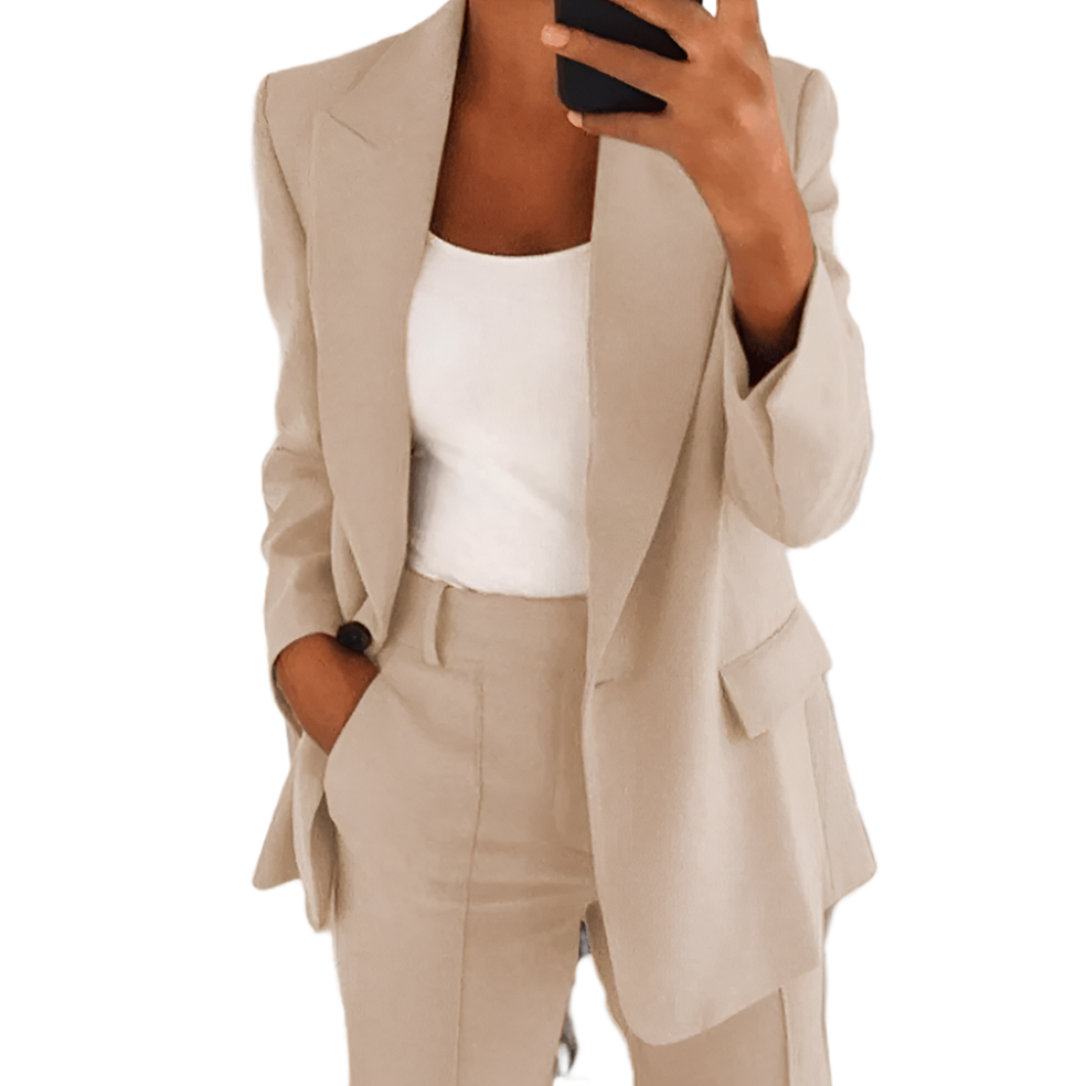 Women's Elegant Clean Silhouette Suit-The Yellow Prime
