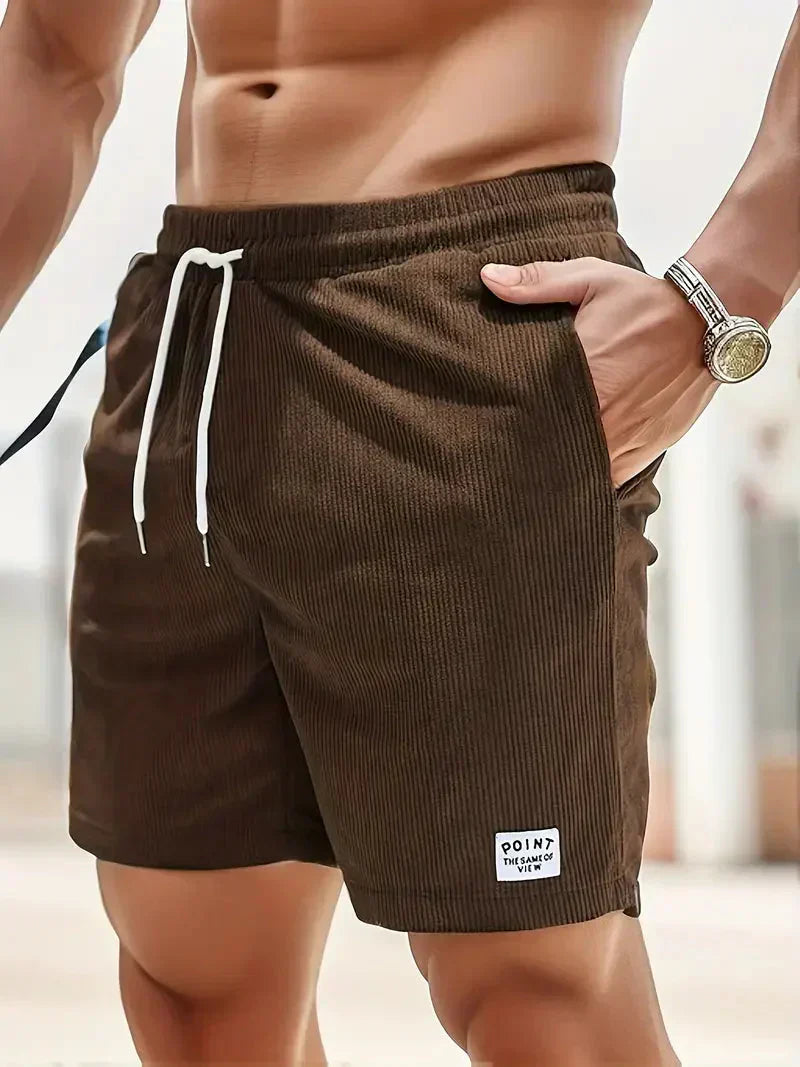 Clovis | Men's Casual Corduroy Summer Shorts-The Yellow Prime