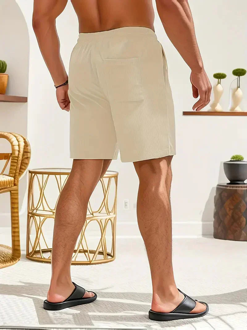Clovis | Men's Casual Corduroy Summer Shorts-The Yellow Prime