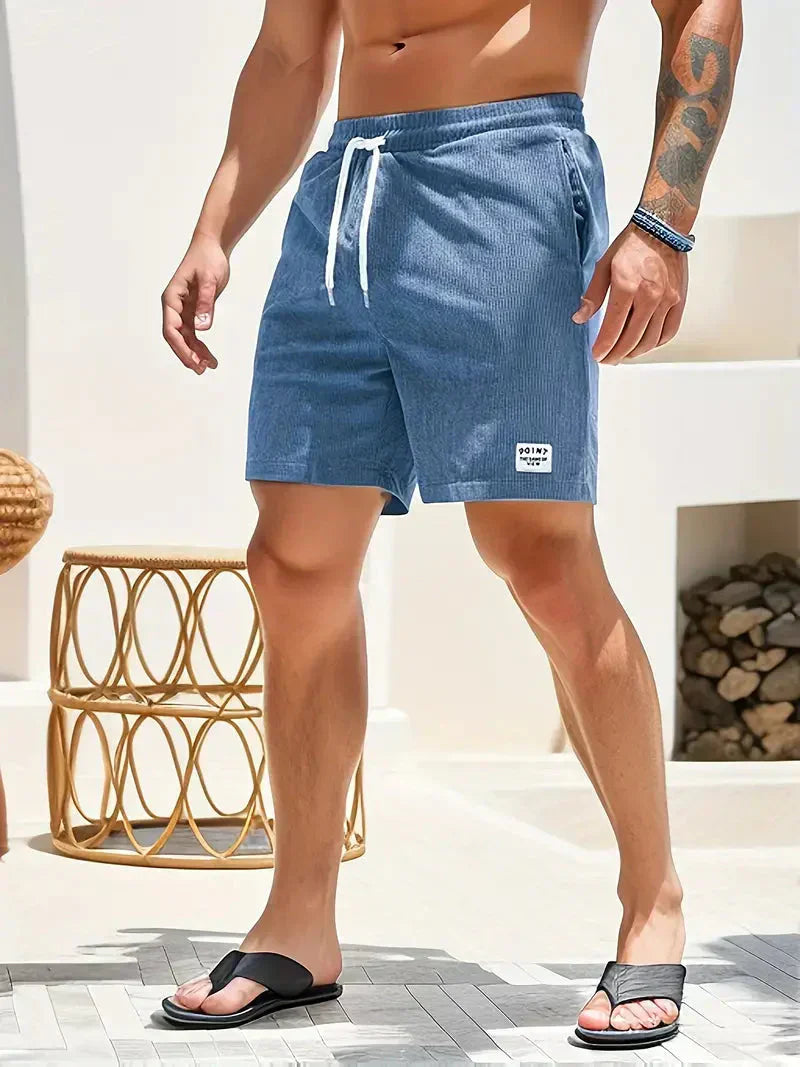 Clovis | Men's Casual Corduroy Summer Shorts-The Yellow Prime