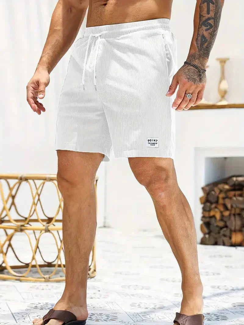 Clovis | Men's Casual Corduroy Summer Shorts-The Yellow Prime