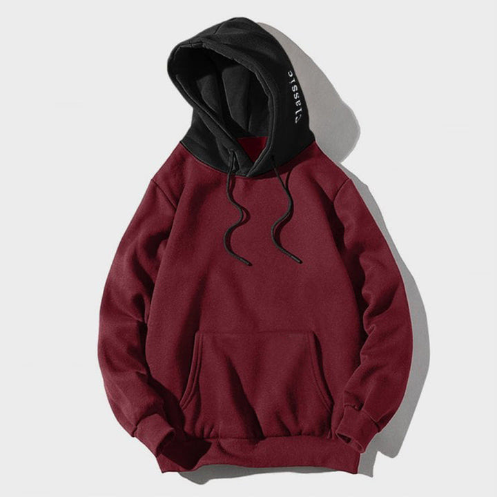 Comfortable Men's Pullover Hoodie with Contrast Hood - Casual Wear-The Yellow Prime
