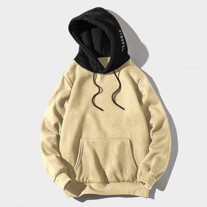 Comfortable Men's Pullover Hoodie with Contrast Hood - Casual Wear-The Yellow Prime