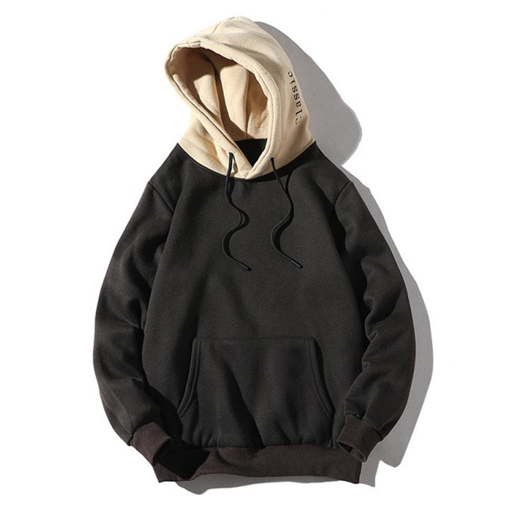 Comfortable Men's Pullover Hoodie with Contrast Hood - Casual Wear-The Yellow Prime