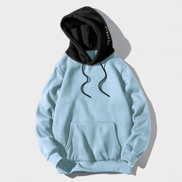 Comfortable Men's Pullover Hoodie with Contrast Hood - Casual Wear-The Yellow Prime