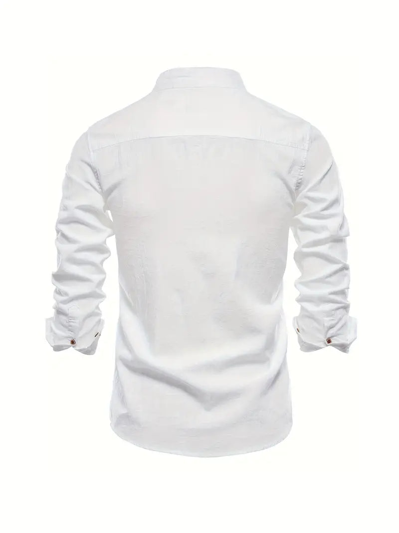 John | Men's Classic Button-Front Shirt-The Yellow Prime