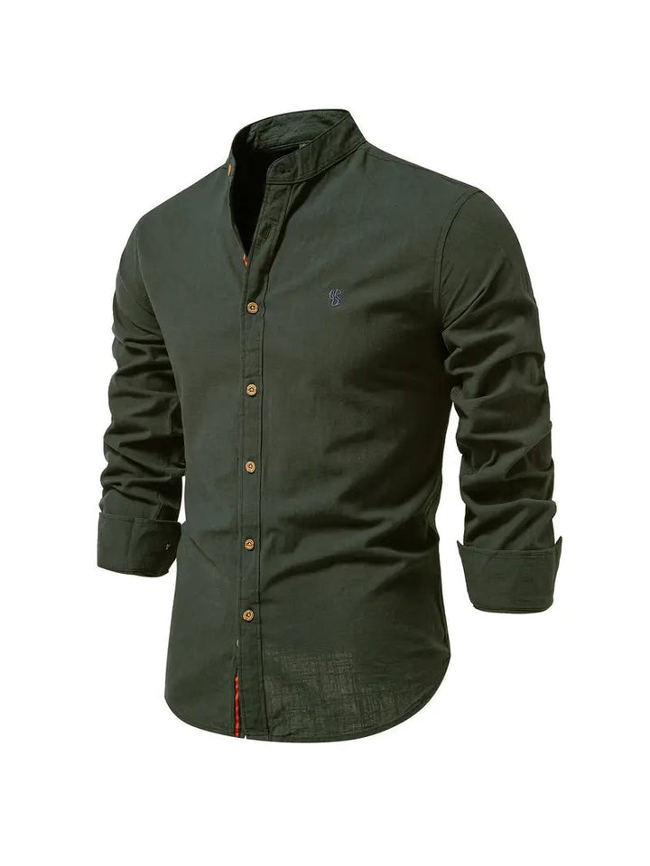 John | Men's Classic Button-Front Shirt-The Yellow Prime