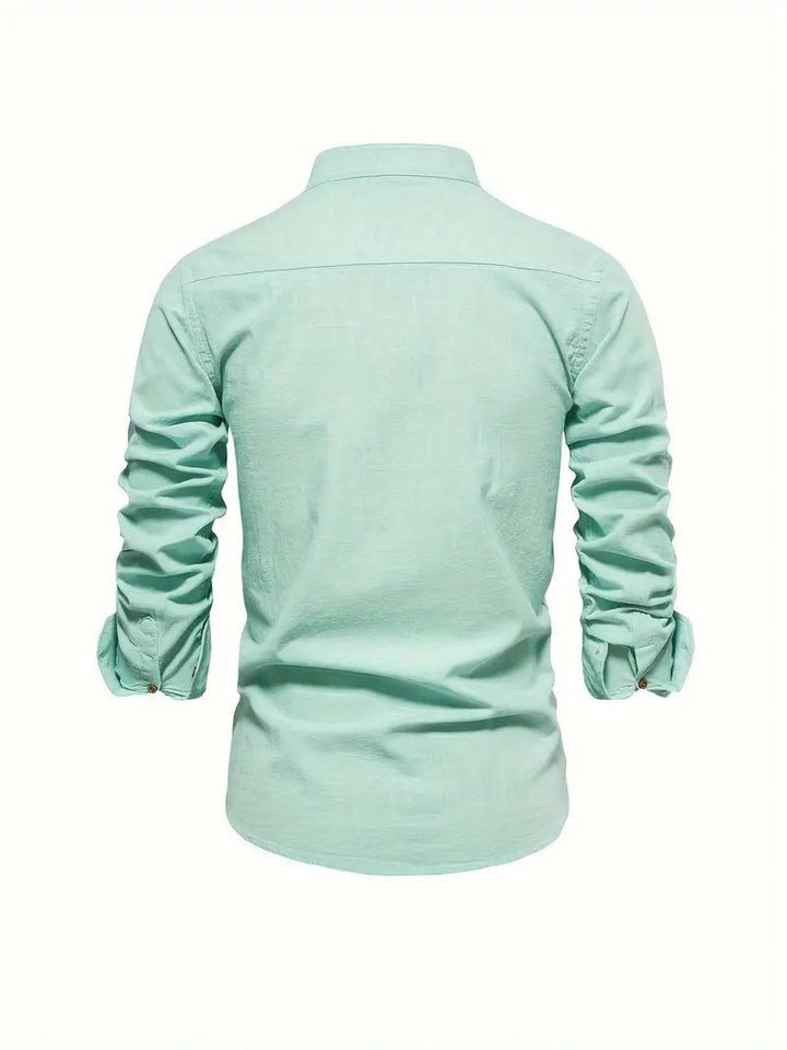 John | Men's Classic Button-Front Shirt-The Yellow Prime