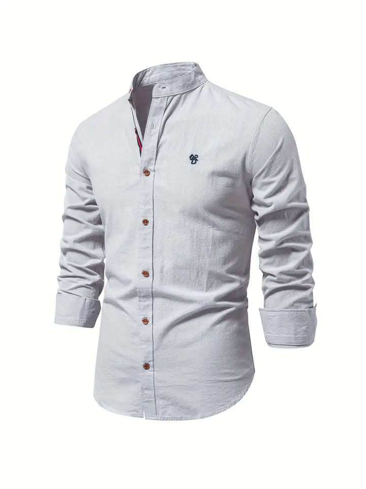 John | Men's Classic Button-Front Shirt-The Yellow Prime