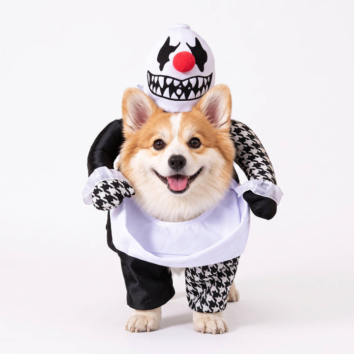 Costume da cane inquietante di Halloween con braccia imbottite per dolcetto o scherzetto