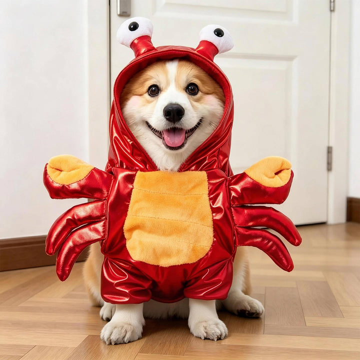 Costume da cane inquietante di Halloween con braccia imbottite per dolcetto o scherzetto
