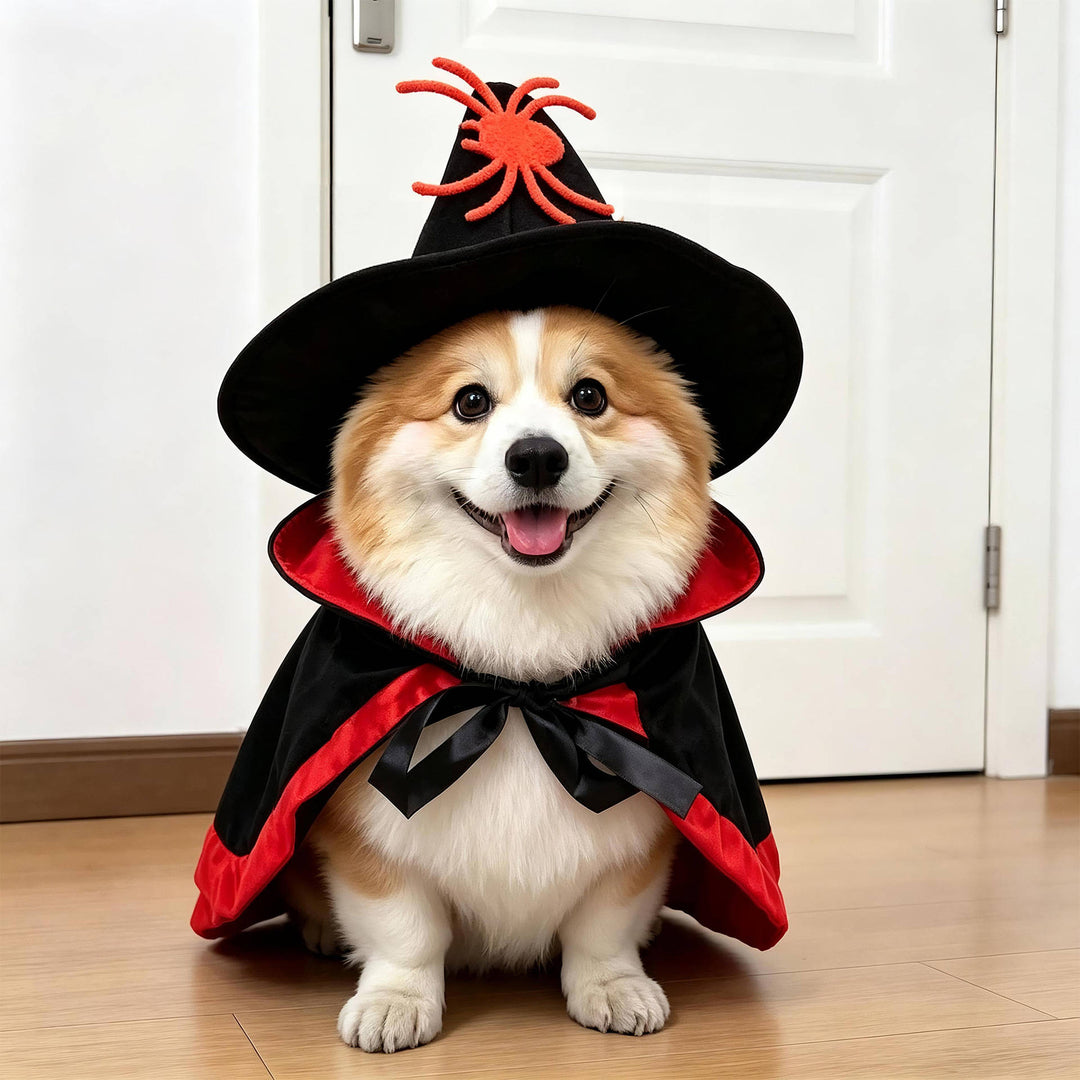 Costume da cane inquietante di Halloween con braccia imbottite per dolcetto o scherzetto