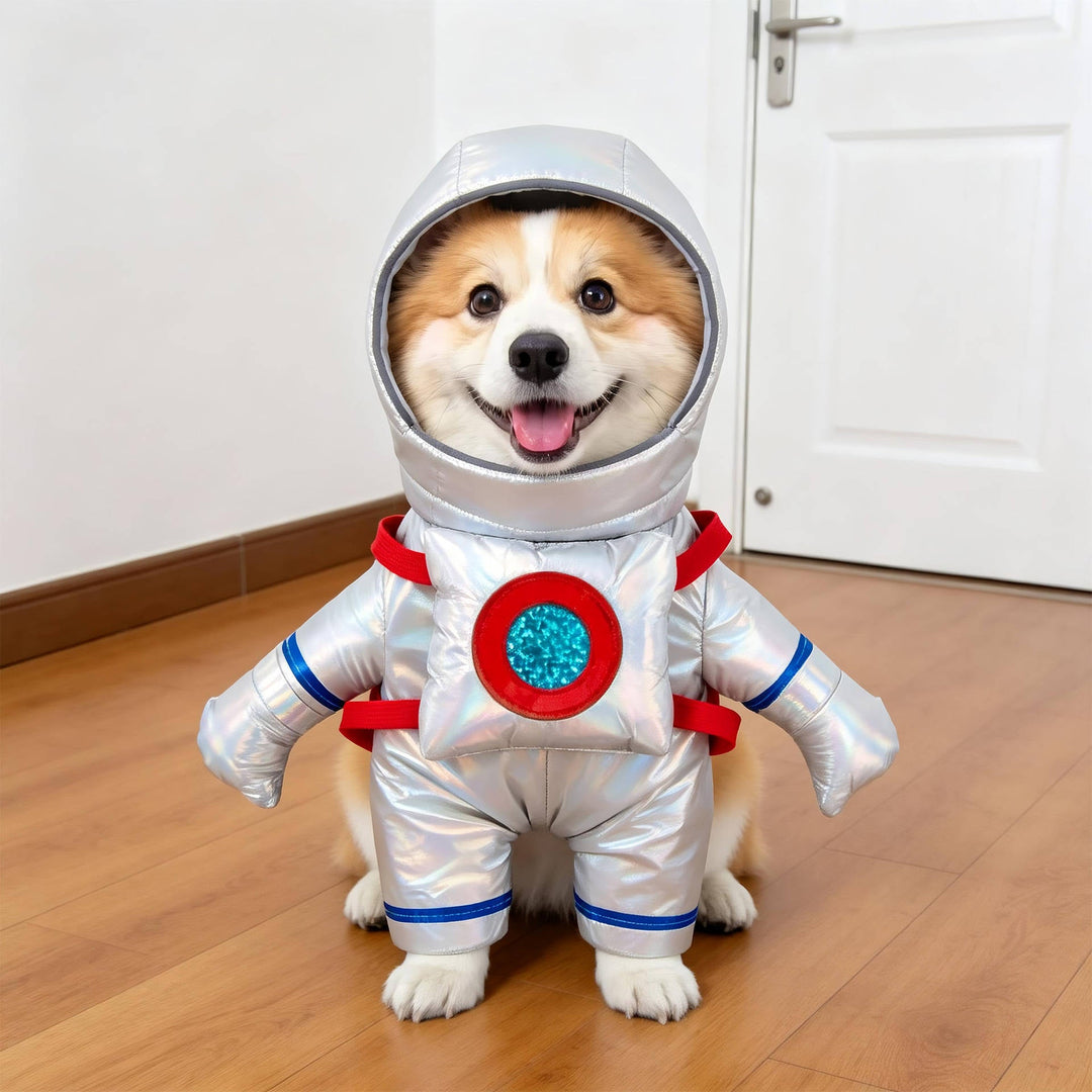 Costume da cane inquietante di Halloween con braccia imbottite per dolcetto o scherzetto