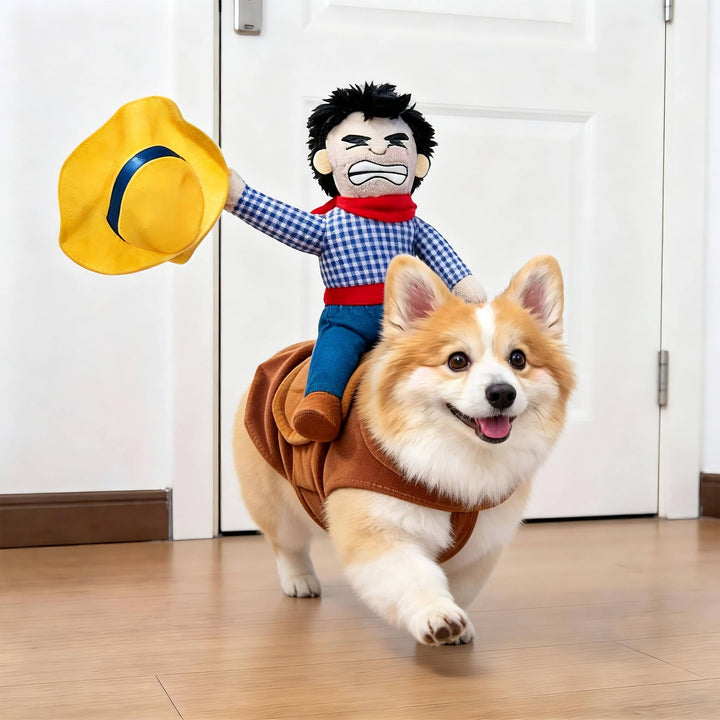 Costume da cane inquietante di Halloween con braccia imbottite per dolcetto o scherzetto