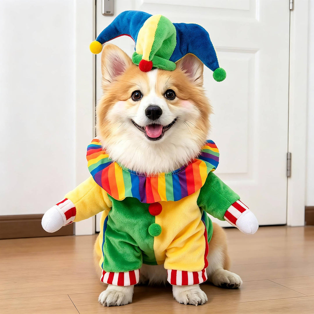 Costume da cane inquietante di Halloween con braccia imbottite per dolcetto o scherzetto