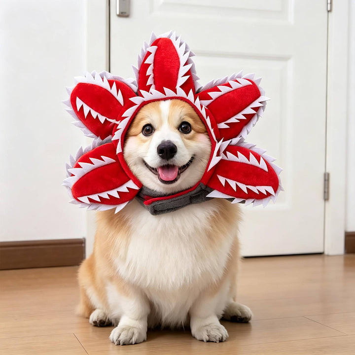 Costume da cane inquietante di Halloween con braccia imbottite per dolcetto o scherzetto