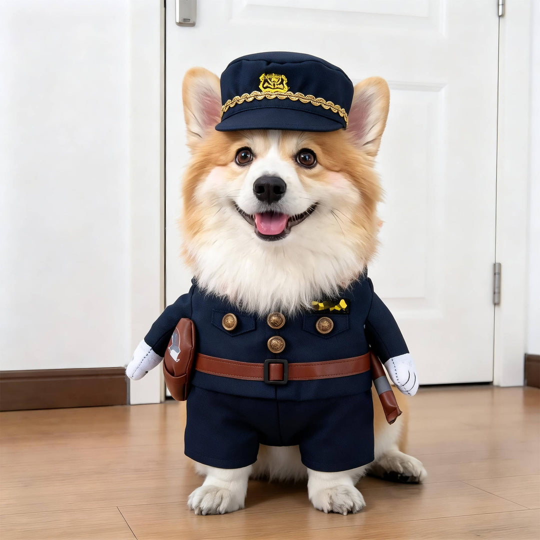 Costume da cane inquietante di Halloween con braccia imbottite per dolcetto o scherzetto