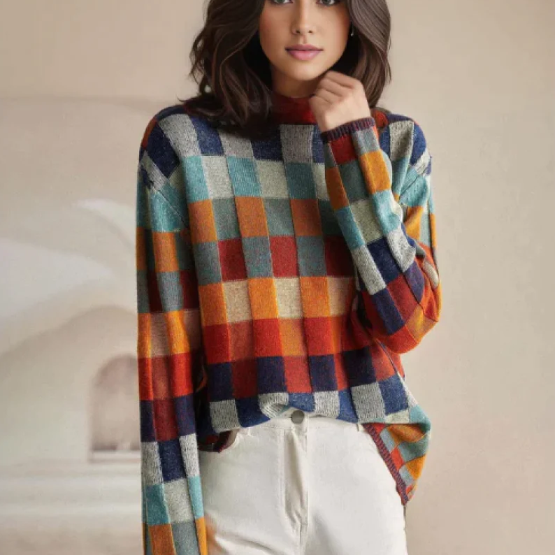 Cozy Women's Turtleneck Sweater-The Yellow Prime