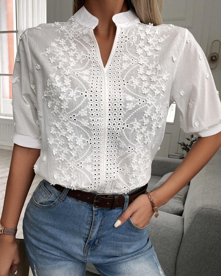 Jenna | Women's Floral Print Blouse-The Yellow Prime