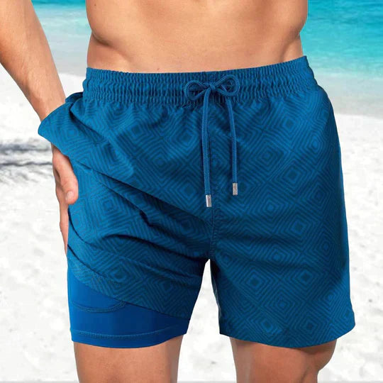 Cristian | Men's Casual Summer Swim Shorts-The Yellow Prime