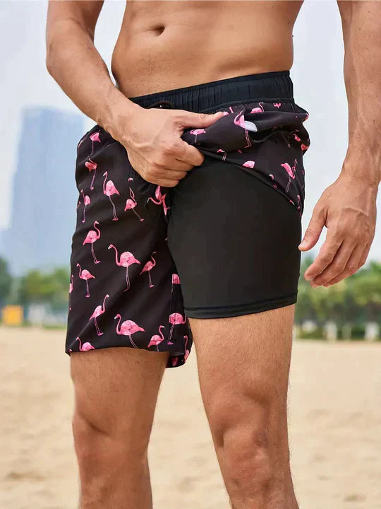 Cristian | Men's Casual Summer Swim Shorts-The Yellow Prime