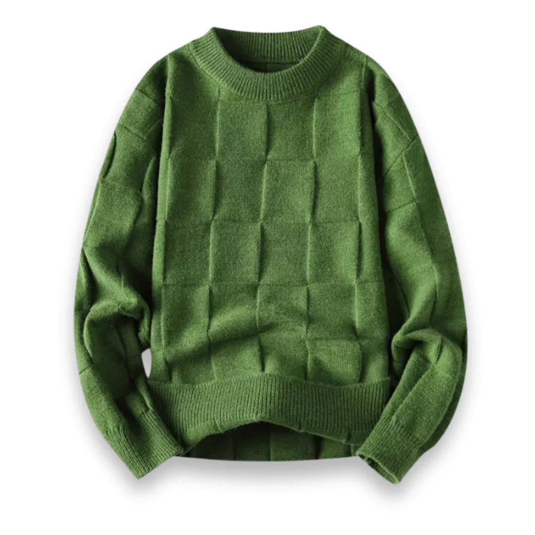 Men's Soft Classic Crewneck Cotton Sweater for Office Wear