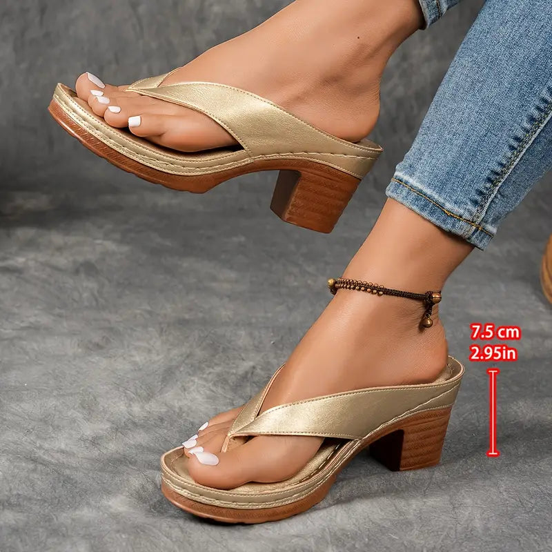 Giada | Women's Open Toe Slip-On Sandals-The Yellow Prime