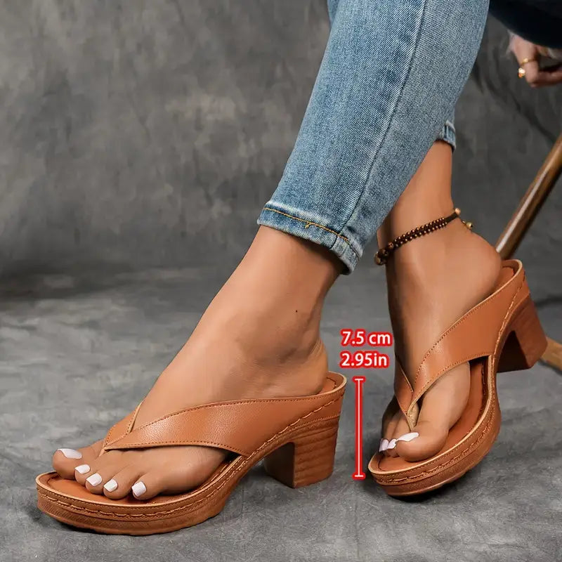 Giada | Women's Open Toe Slip-On Sandals-The Yellow Prime