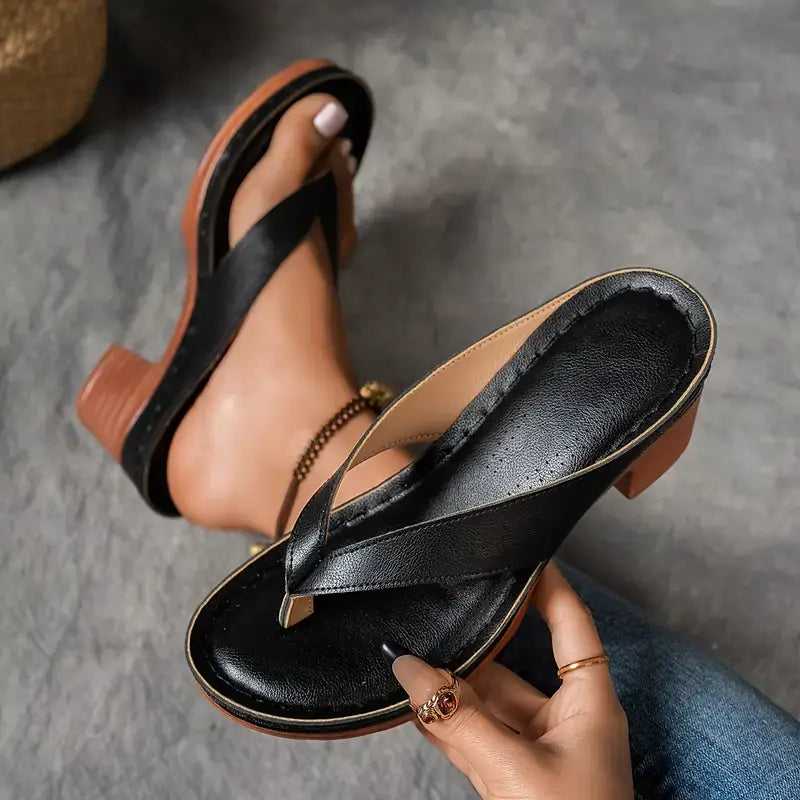 Giada | Women's Open Toe Slip-On Sandals-The Yellow Prime