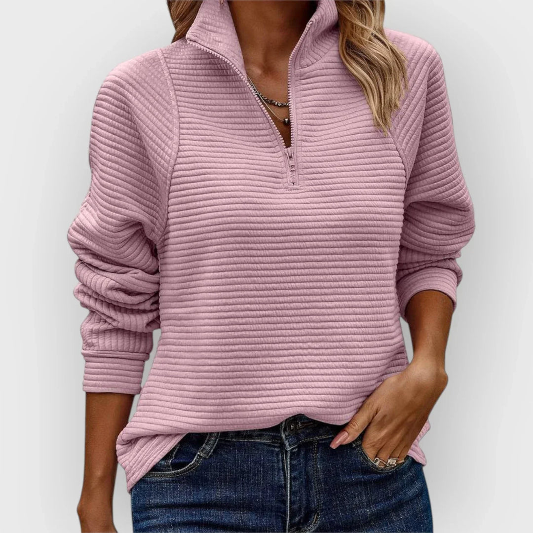 Dalia | Women's Half-Zip Pullover-The Yellow Prime