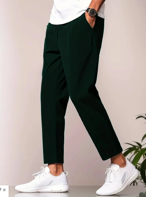 Daniel | Men's Cropped Tapered Leg Pants-The Yellow Prime