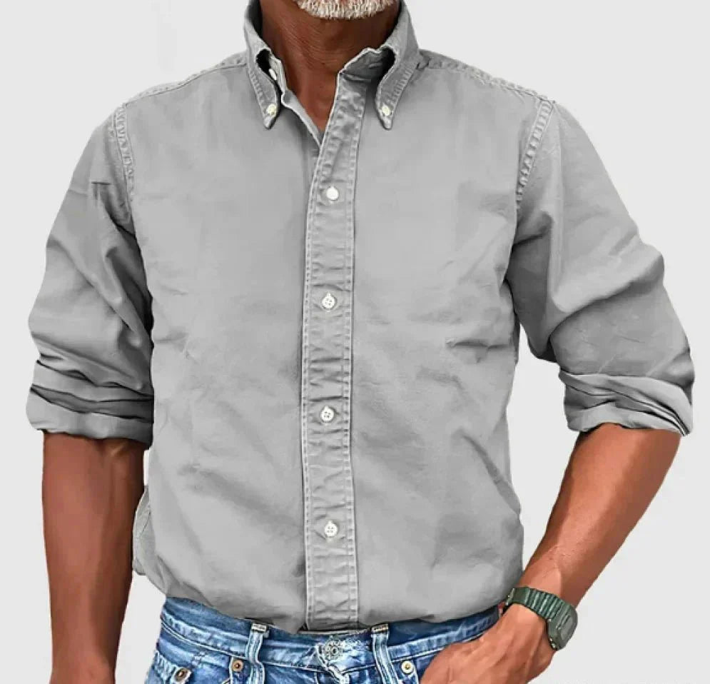 Daniel | Men's Relaxed Fit Casual Button-Up Shirt-The Yellow Prime