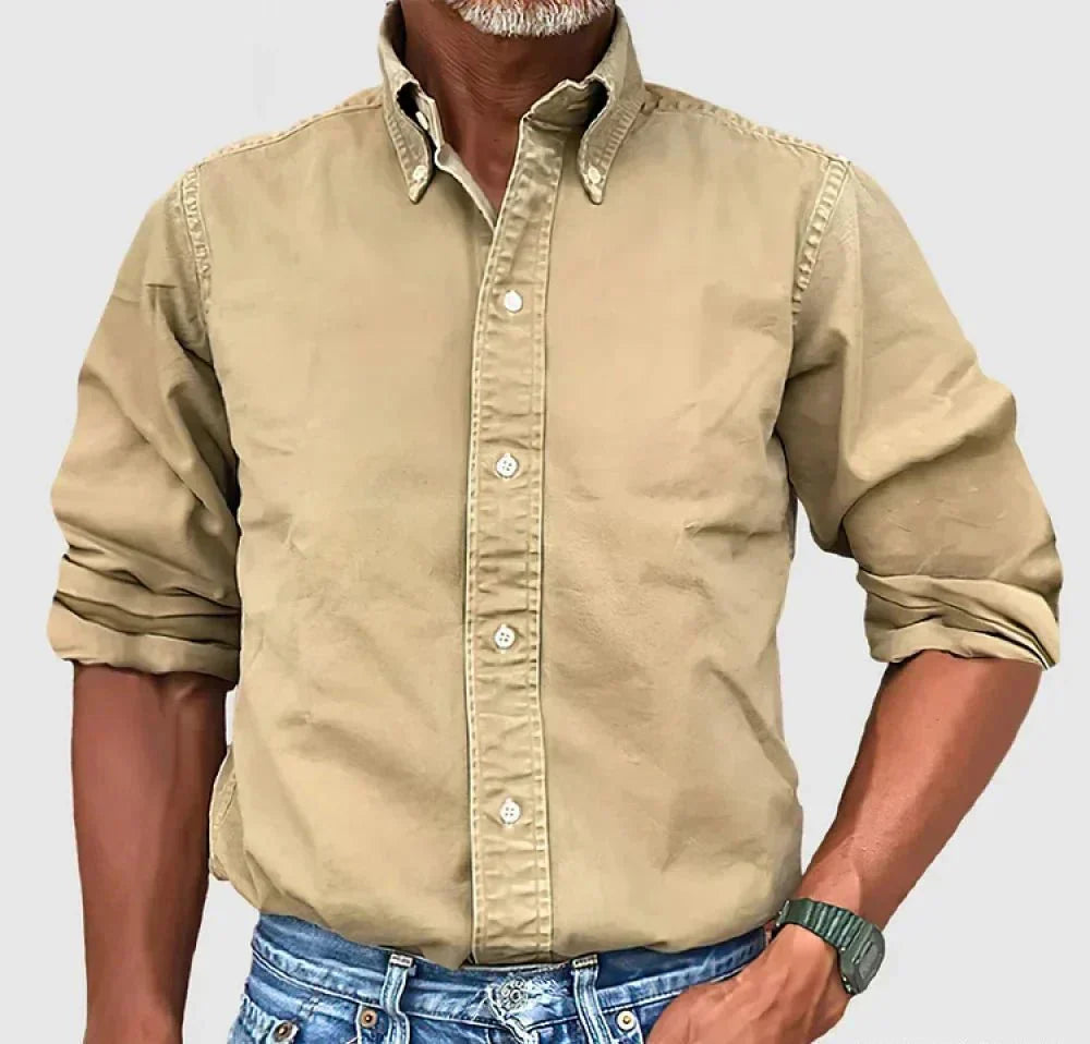 Daniel | Men's Relaxed Fit Casual Button-Up Shirt-The Yellow Prime