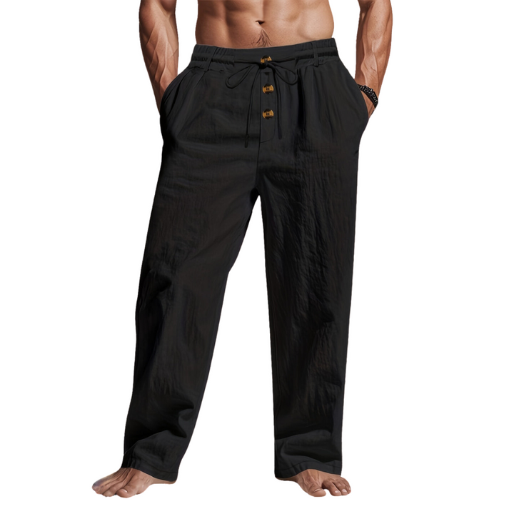 Daniel | Relaxed Fit Linen Men's Pants-The Yellow Prime