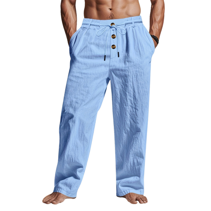 Daniel | Relaxed Fit Linen Men's Pants-The Yellow Prime
