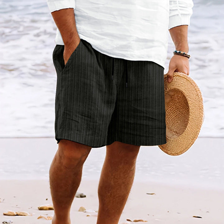 Dario | Men's Casual Striped Summer Shorts-The Yellow Prime