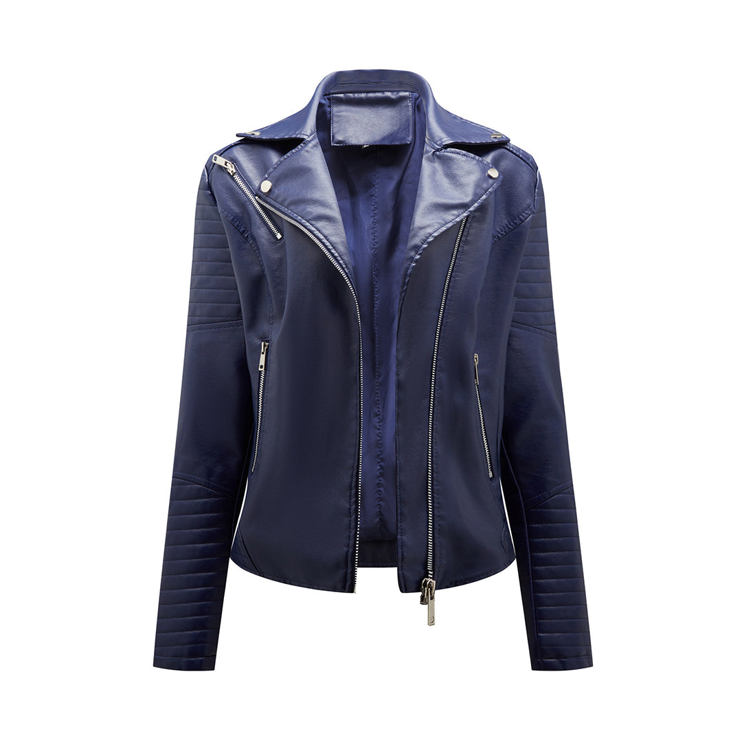 Women's Leather Biker Jacket