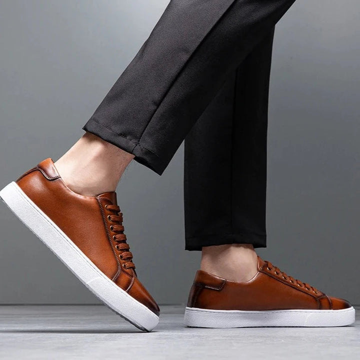 David | Men's Leather Sneakers-The Yellow Prime