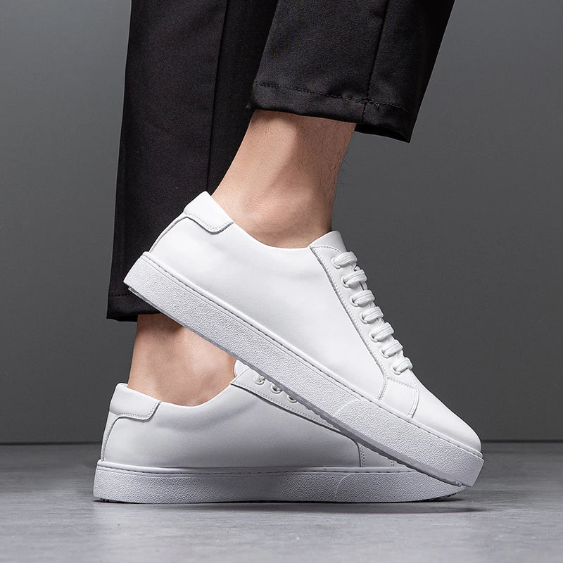 David | Men's Leather Sneakers-The Yellow Prime