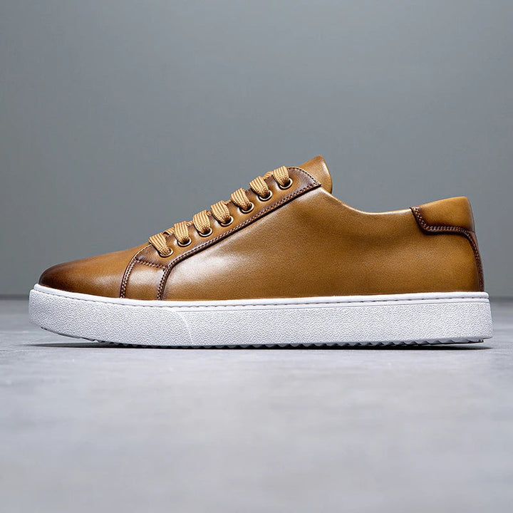 David | Men's Leather Sneakers-The Yellow Prime