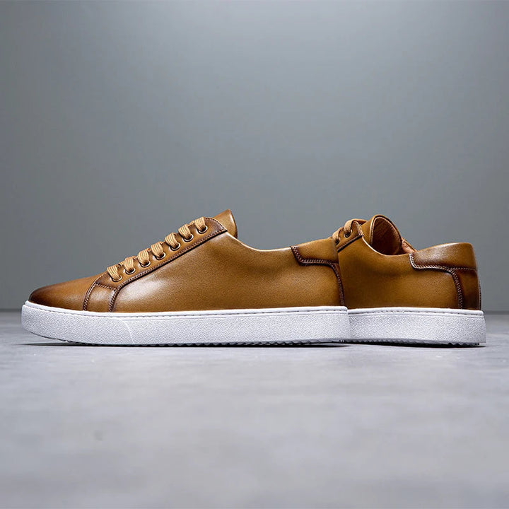 David | Men's Leather Sneakers-The Yellow Prime