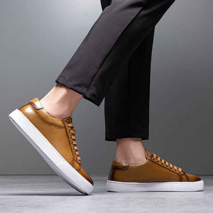 David | Men's Leather Sneakers-The Yellow Prime