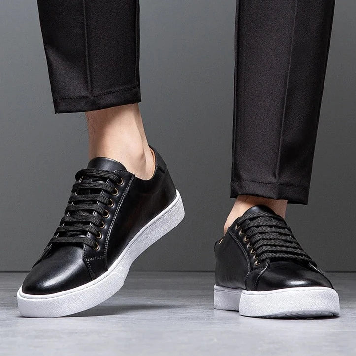 David | Men's Leather Sneakers-The Yellow Prime