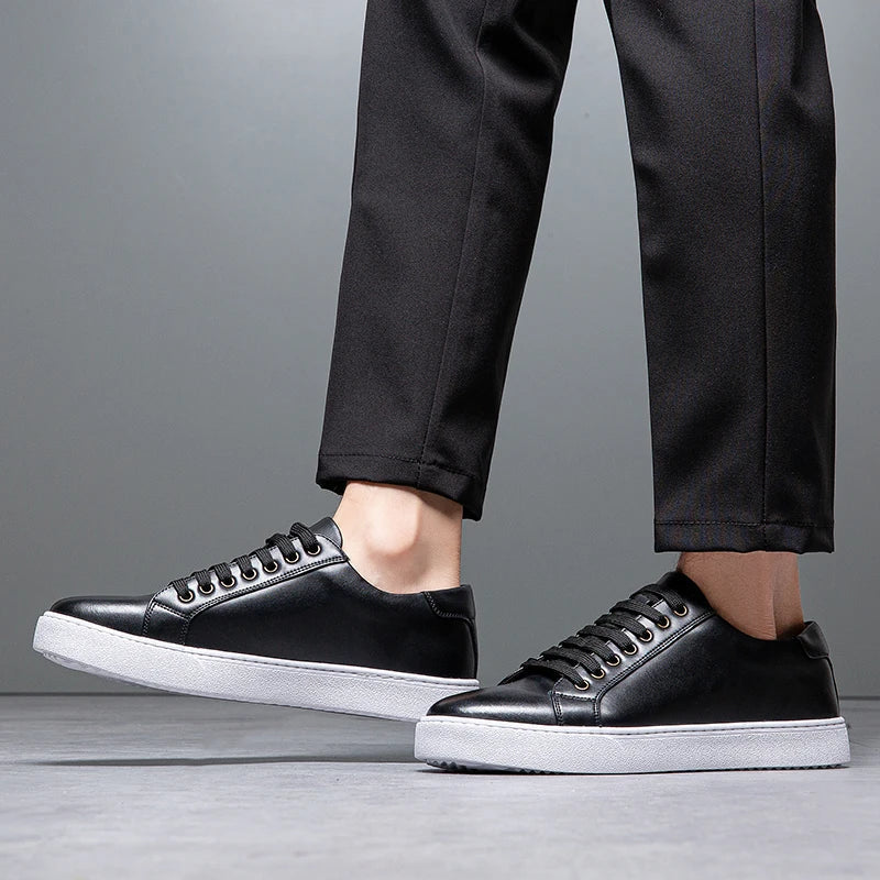 David | Men's Leather Sneakers-The Yellow Prime